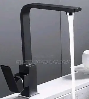 Black Square Basin or Kitchen Sink Faucet