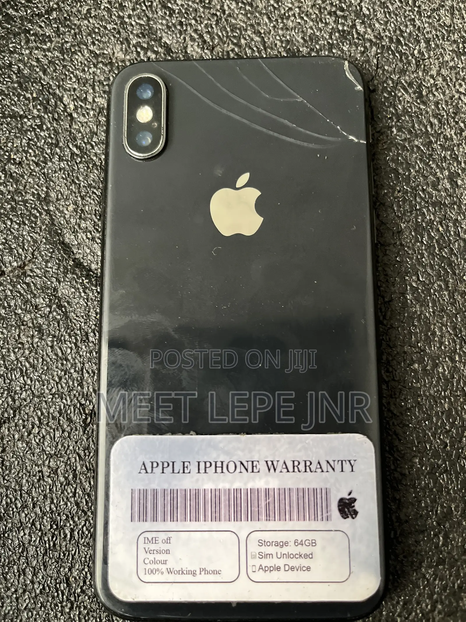 Apple iPhone X 64 GB Black
