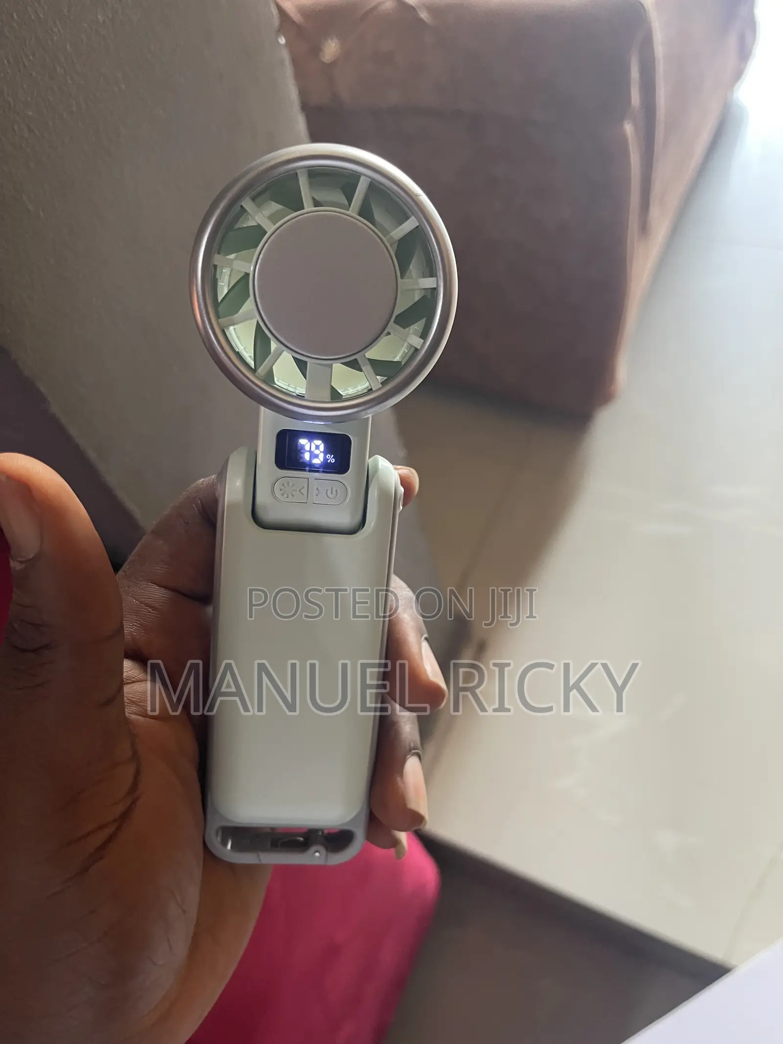 High Speed Hand Held Ice Cooling Fan