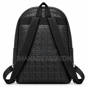 Stylish Black Patterned Backpack
