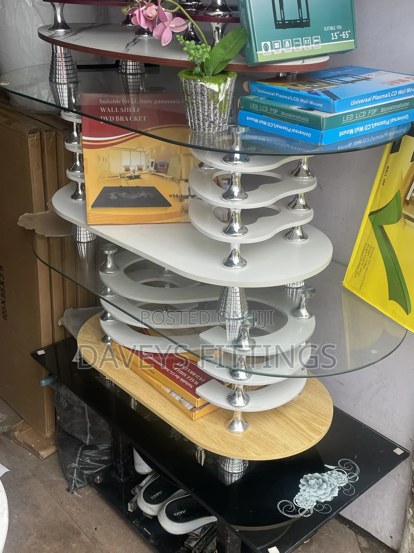 Glass Top Fancy Center Table