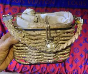 Gold Statement Evening Bag