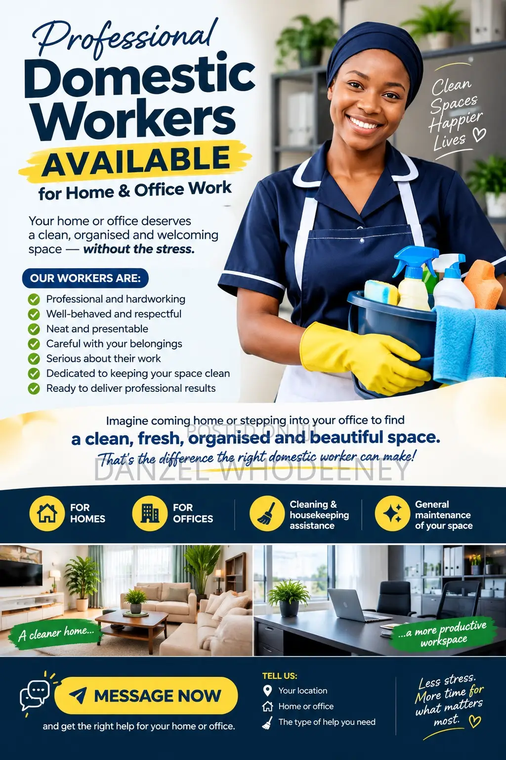 Get Smart & Efficient Domestic Workers for Home or Office Needs