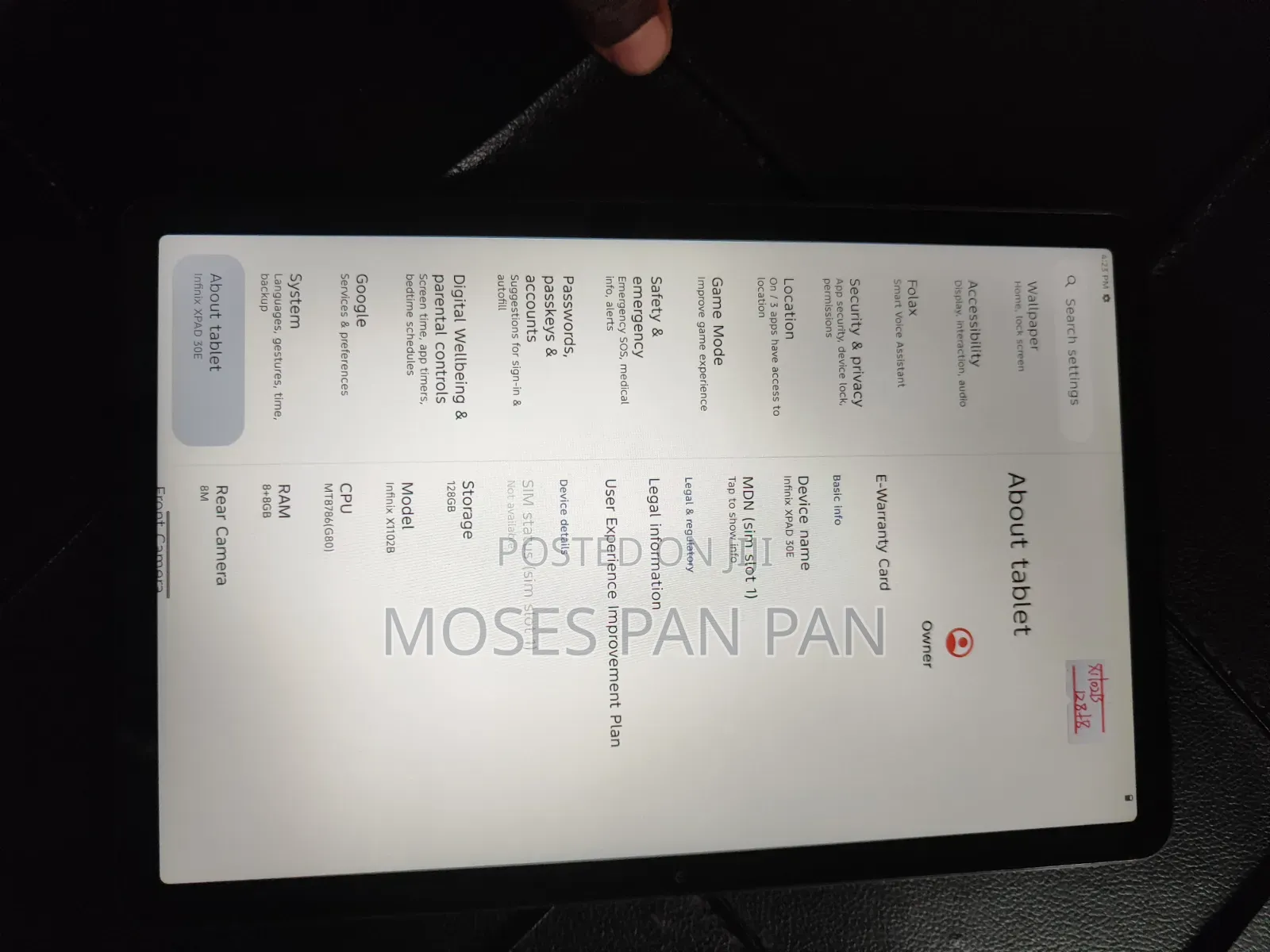 Infinix Xpad 30E 128 GB Gray