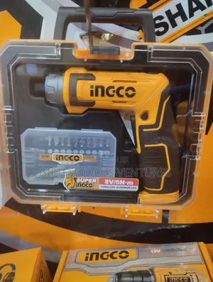 Ingco 8V Cordless Screwdriver With Bit Set in Carry Case – 6N·m