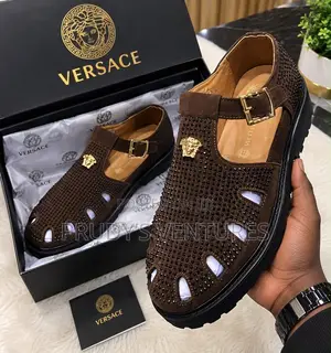 Versace Men’S Quality Leather Shoe Sandals for the Seniors