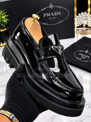 Men's Prada Loafers With Black Double Soles