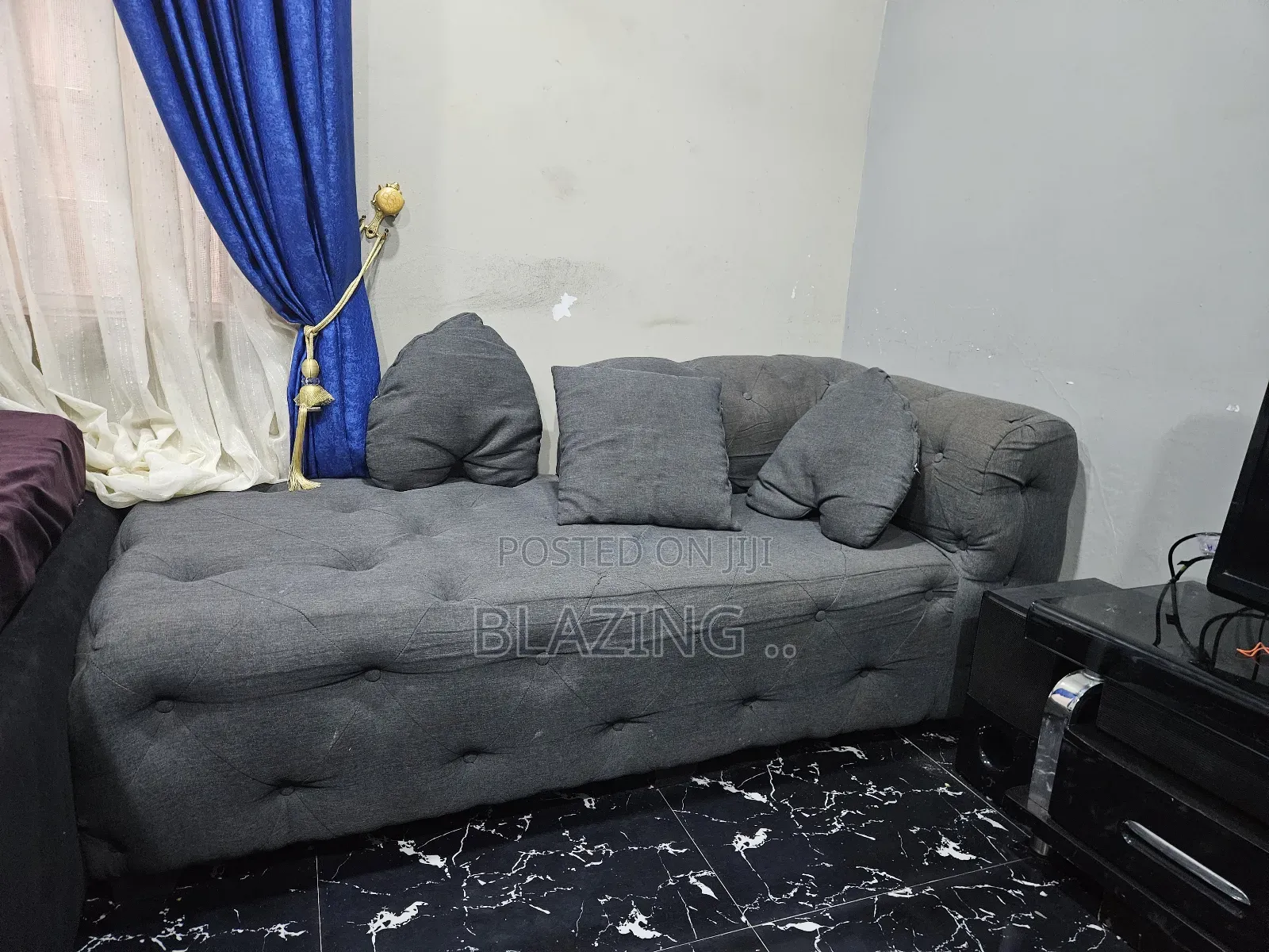 3 Seater Stylish Sofa - Grey