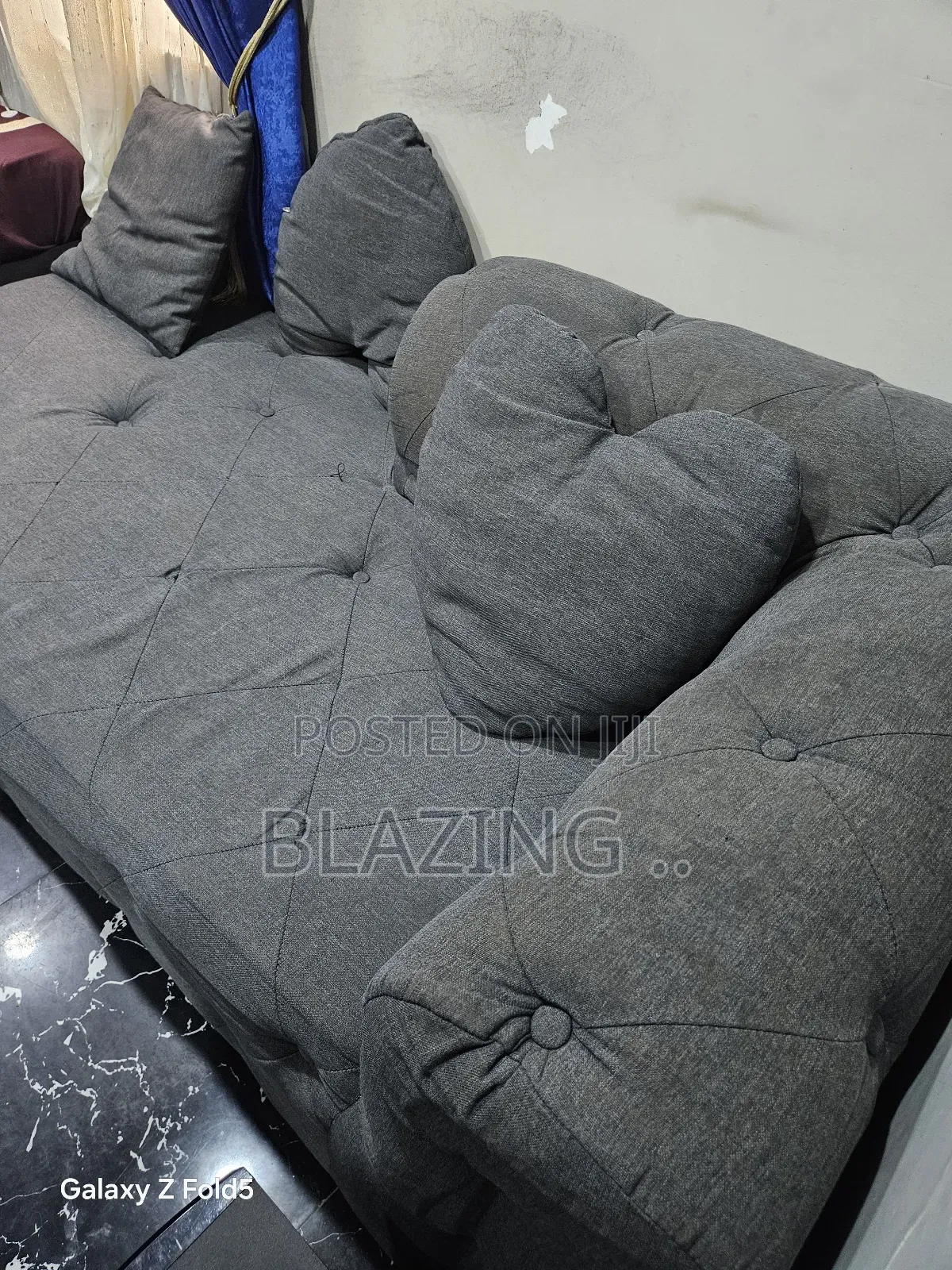 3 Seater Stylish Sofa - Grey