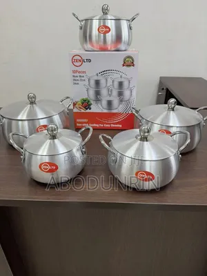 Zen LTD 5-Piece Durable Heavy-Duty Aluminum Cooking Pots