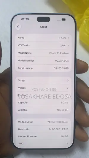 Apple iPhone 18 Pro Max 512 GB Blue