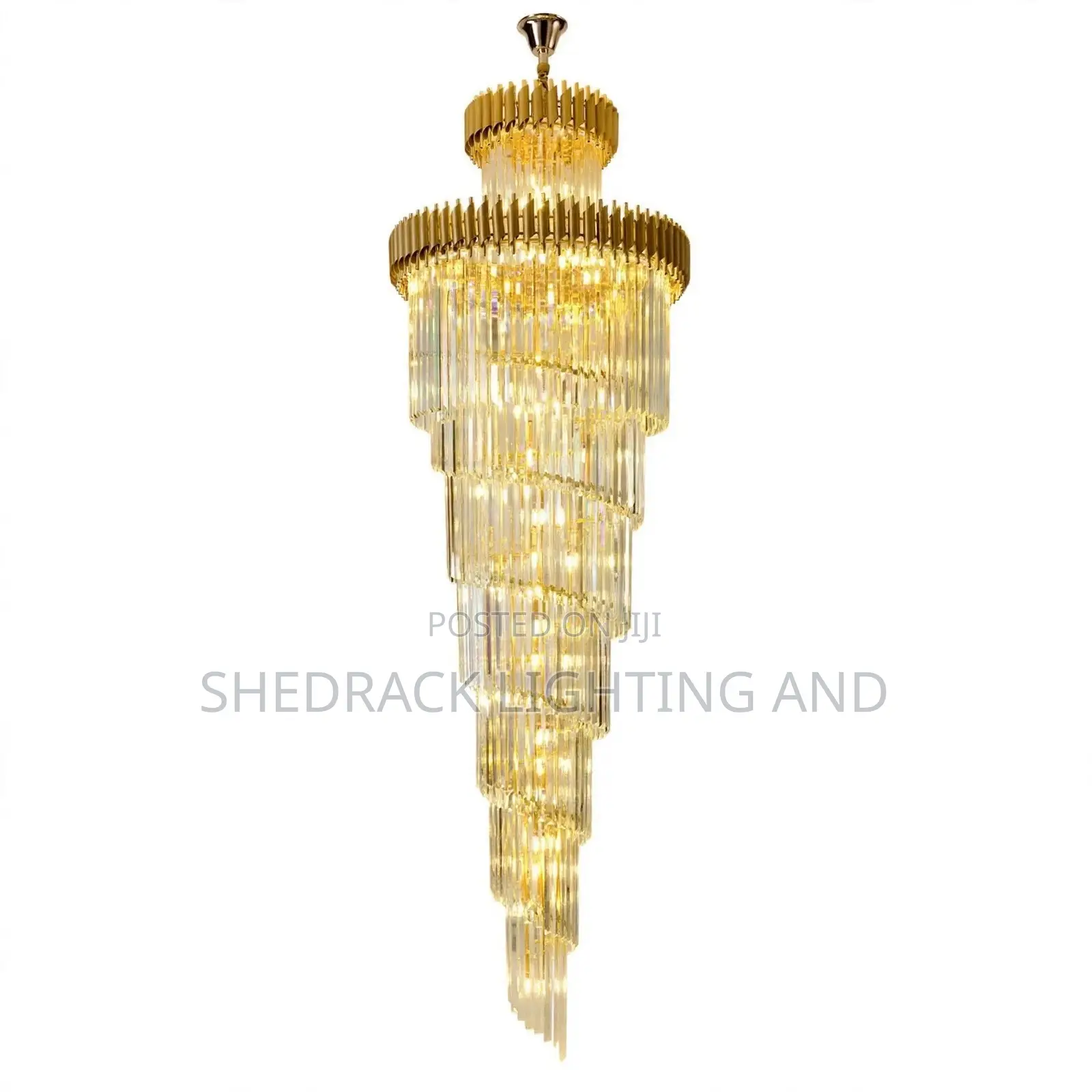 Duplex King - Long Spiral Crystal Chandelier!