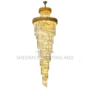Duplex King - Long Spiral Crystal Chandelier!