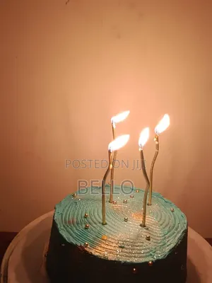 Beautiful Blue Birthday Cake