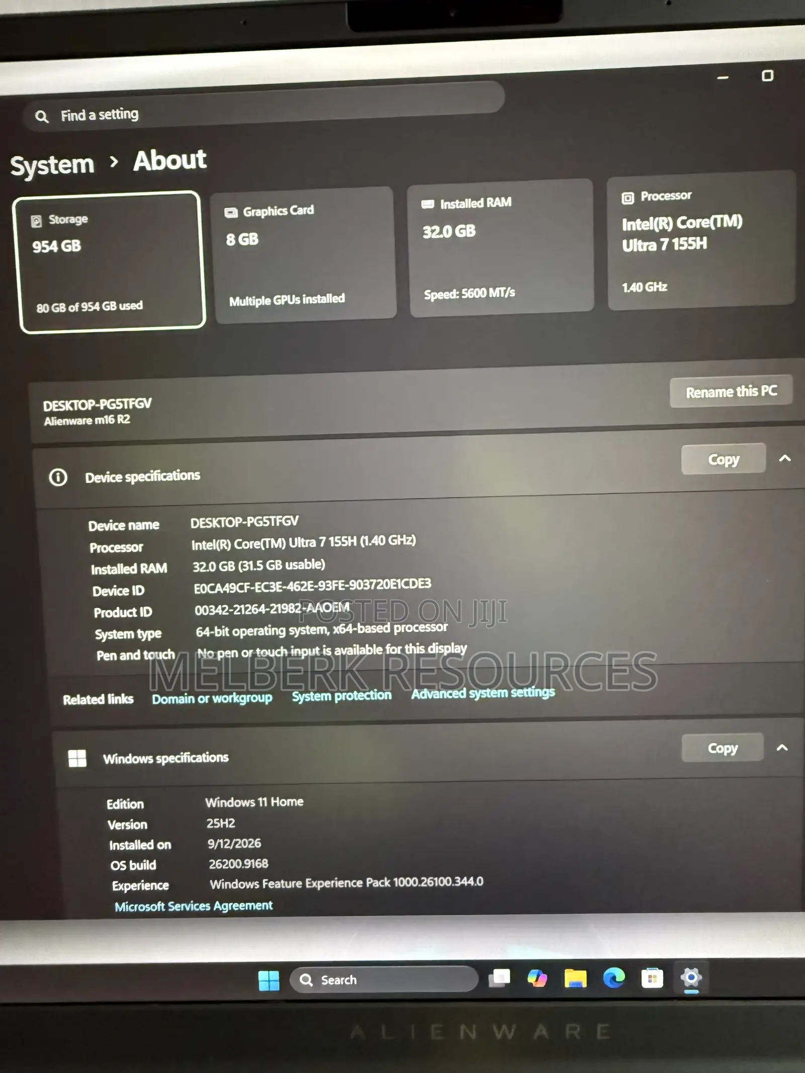 Laptop Alienware M16 R2 32GB Intel Core Ultra 7 SSD 1T