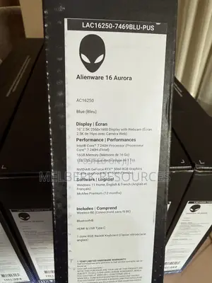 New Laptop Dell Alienware Aurora 16 16GB Intel Core 7 SSD 1T