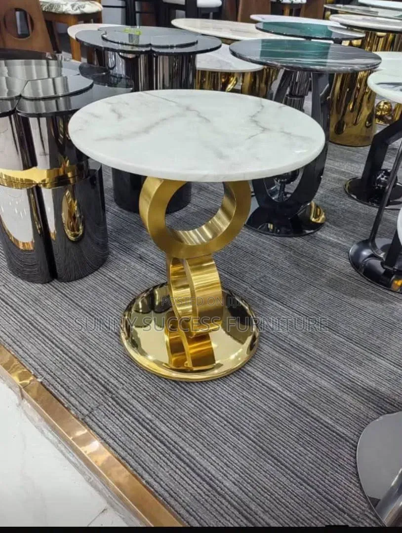 Modern Marble Top Accent Side Table