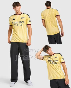Arsenal Yellow Away Football Jersey – Premium Quality