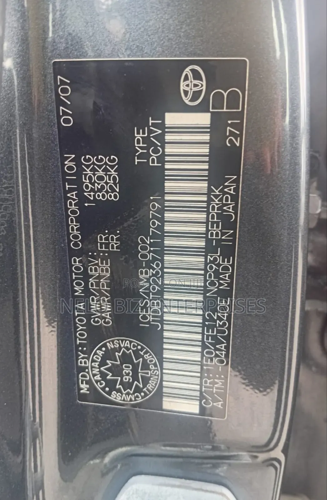Toyota Yaris 2008 Gray