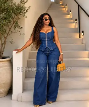 Women’s Luxury Corset 2 Piece Denim Set