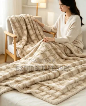 Dunelm Plush Faux Fur Throw 130cm X 180cm Throw