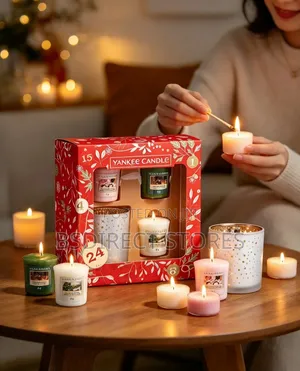 YANKEE CANDLE 3 Votive Scented Candles 1 Holder Gift Set