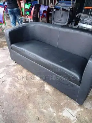 Quality Leather & Fabric Sofa Chairs (1, 2, 3-Seater) With Stools.