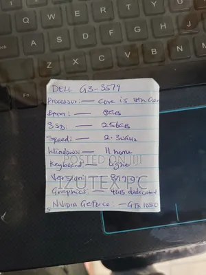 Laptop Dell G3 15 3579 8GB Intel Core i5 SSD 256GB
