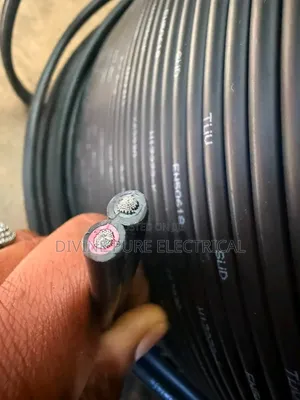 6.0mm2 2-Core Flexible Copper Cable, Black PVC Sheathed