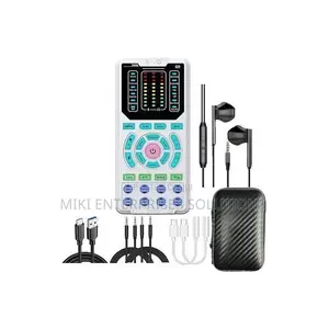 Portable Voice Changer Sound Card Set With Headphones