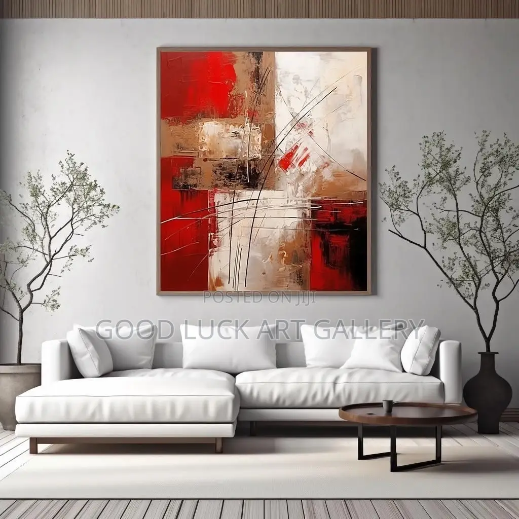 Red Abstract Art