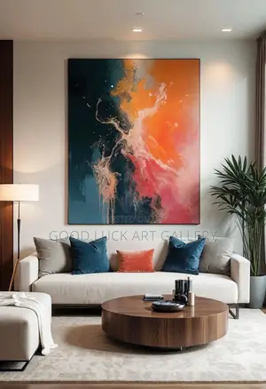 Red Abstract Art