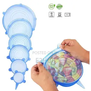 Reusable Silicone Lids Food Covers(best Events Souvenir) - 6pics/Pack