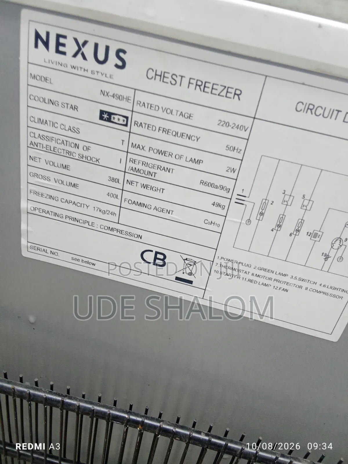 Nexus Energy Saving 400L Freezer