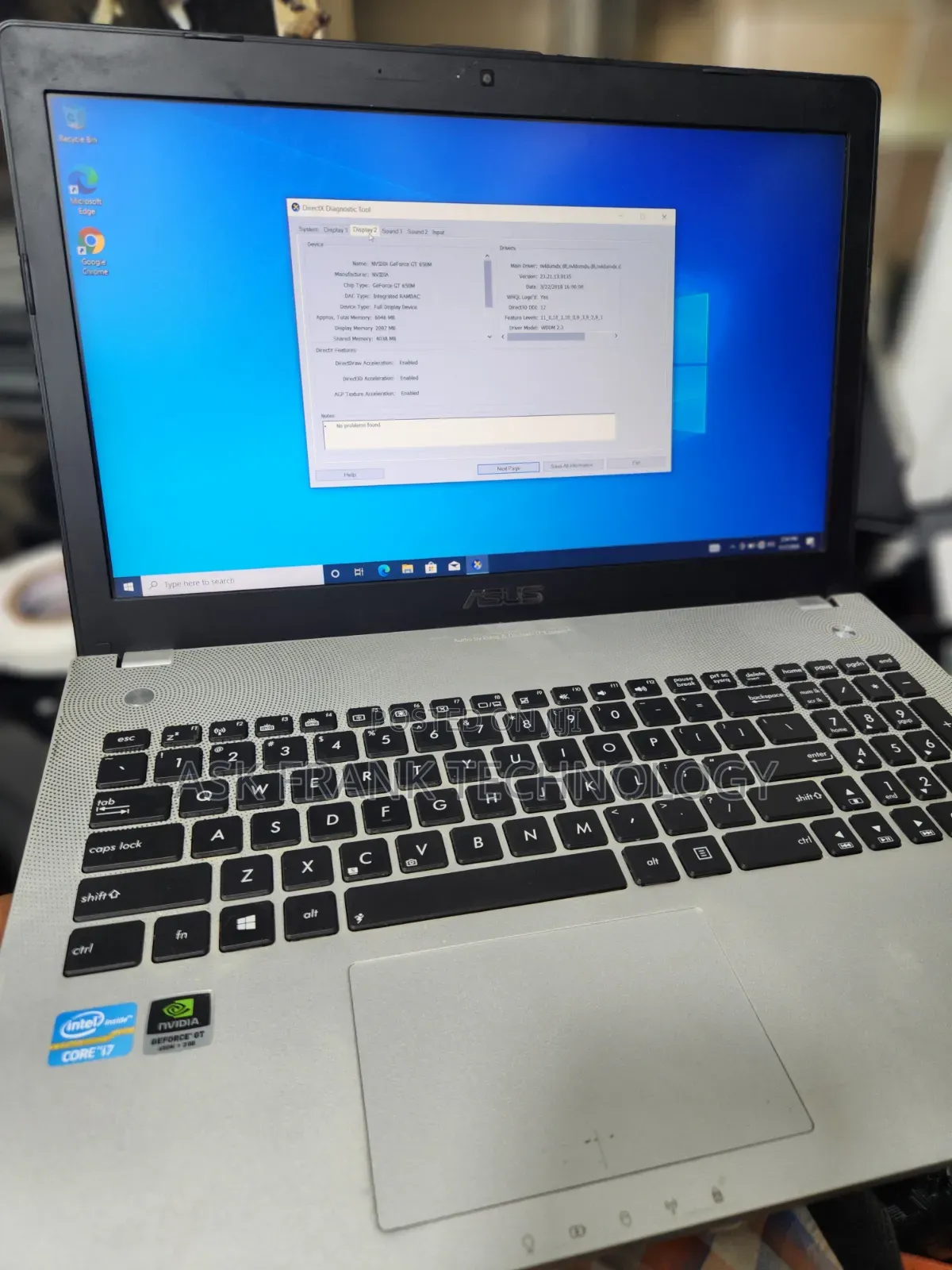 Laptop Asus A72DR 8GB Intel Core i7 HDD 320GB