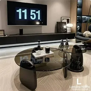 Obsidian Glass Center Table