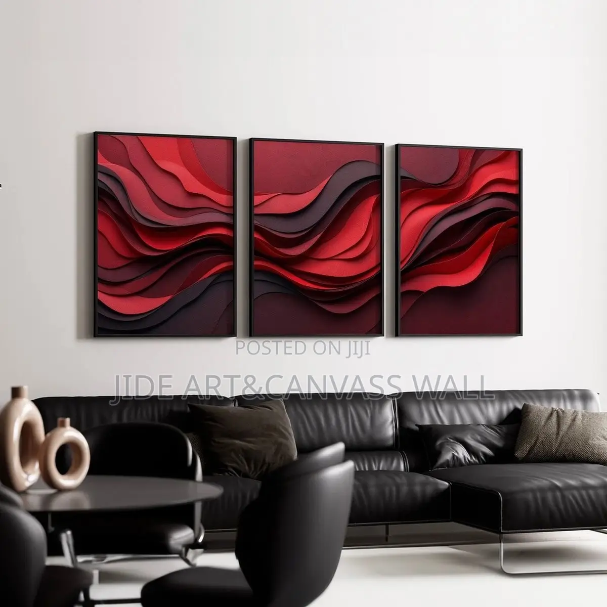 Modern Abstract 3 Panels Split Wall Art Decor