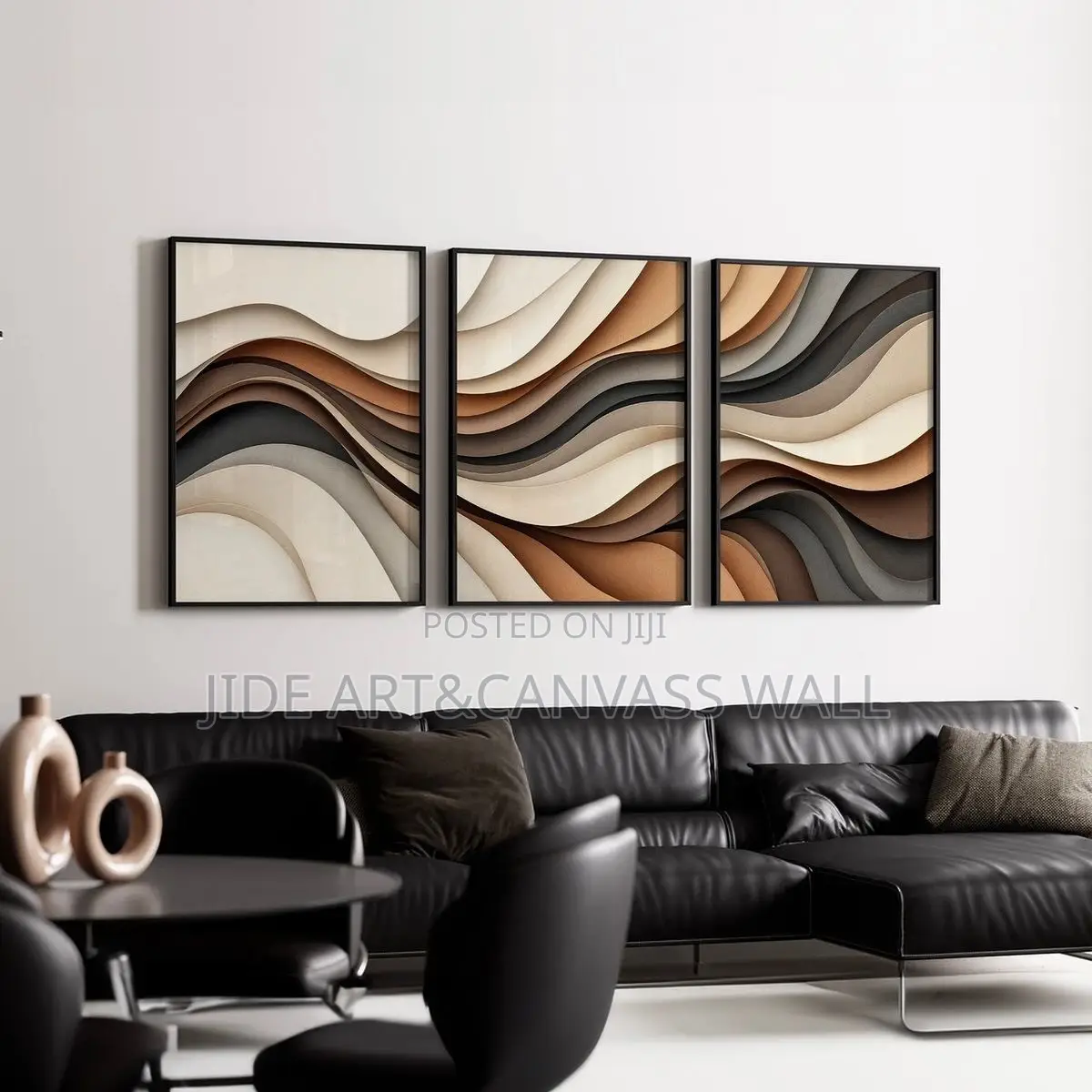 Modern Abstract 3 Panels Split Wall Art Decor