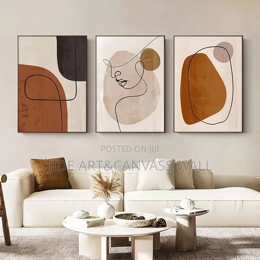 Modern Abstract 3 Panels Split Wall Art Decor