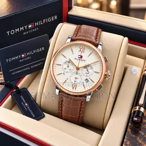 Premium Active Chronograph, Luxury Tommy Hilfiger Leather Strap Watch