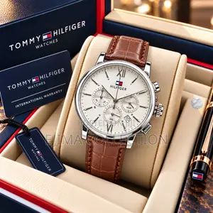 Premium Active Chronograph, Luxury Tommy Hilfiger Leather Strap Watch