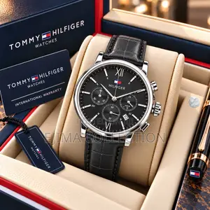 Premium Active Chronograph, Luxury Tommy Hilfiger Leather Strap Watch