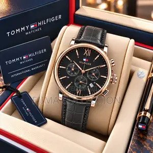 Premium Active Chronograph, Luxury Tommy Hilfiger Leather Strap Watch