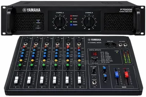 Yamaha P7000S Professional Power Amplifier + 6 Channel Audio Mixer