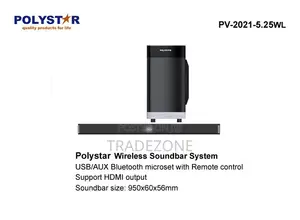 Polystar 5.25 Inch Wireless Tower Sound Bar System | PV-2021-5.25WL