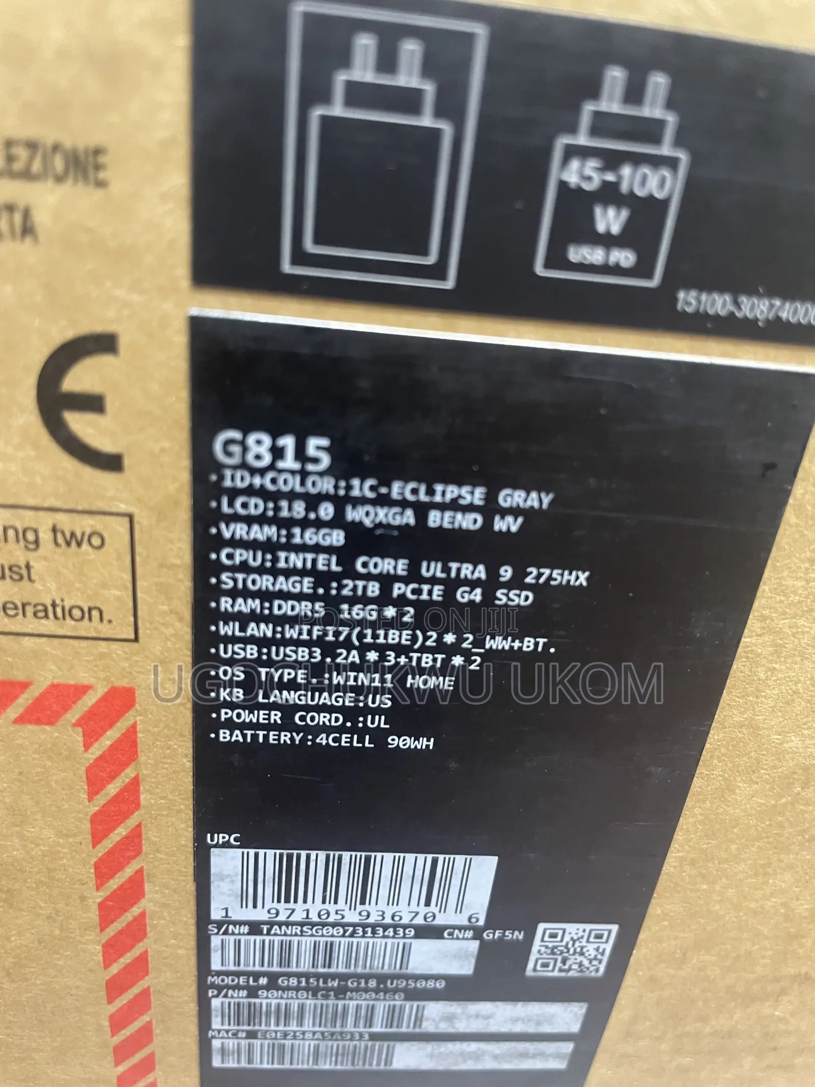 New Laptop Asus 32GB Intel Core Ultra 9 SSD 2T