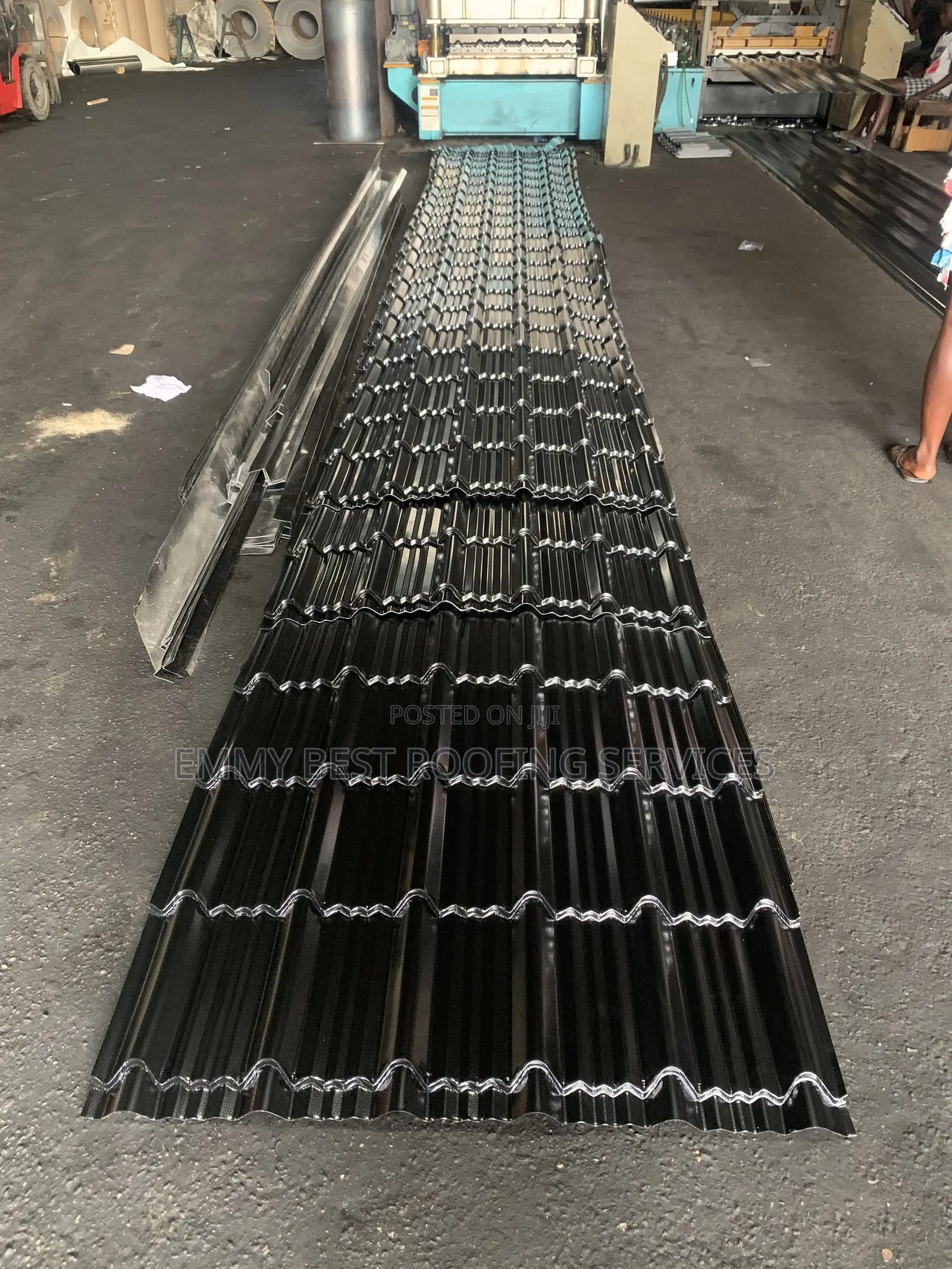 0.55mm Black Steptiles Aluminium Roofing Sheet Original