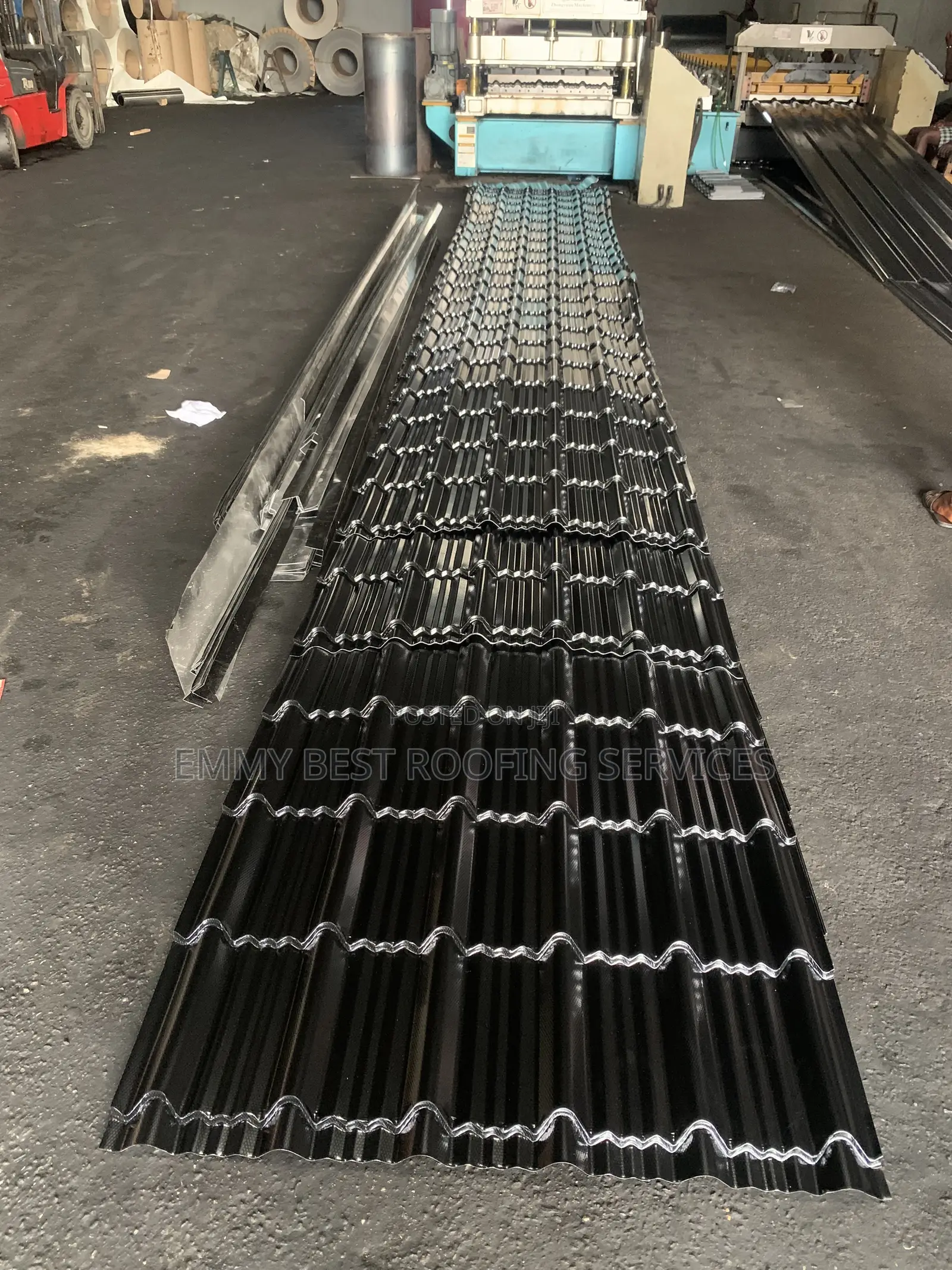 0.55mm Black Steptiles Aluminium Roofing Sheet Original