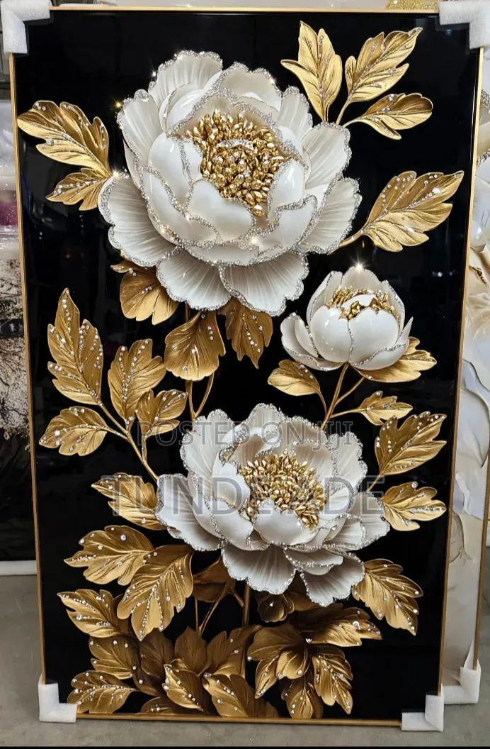 3D Luxury Crystal Wall Frame With Classic Diamond Stones