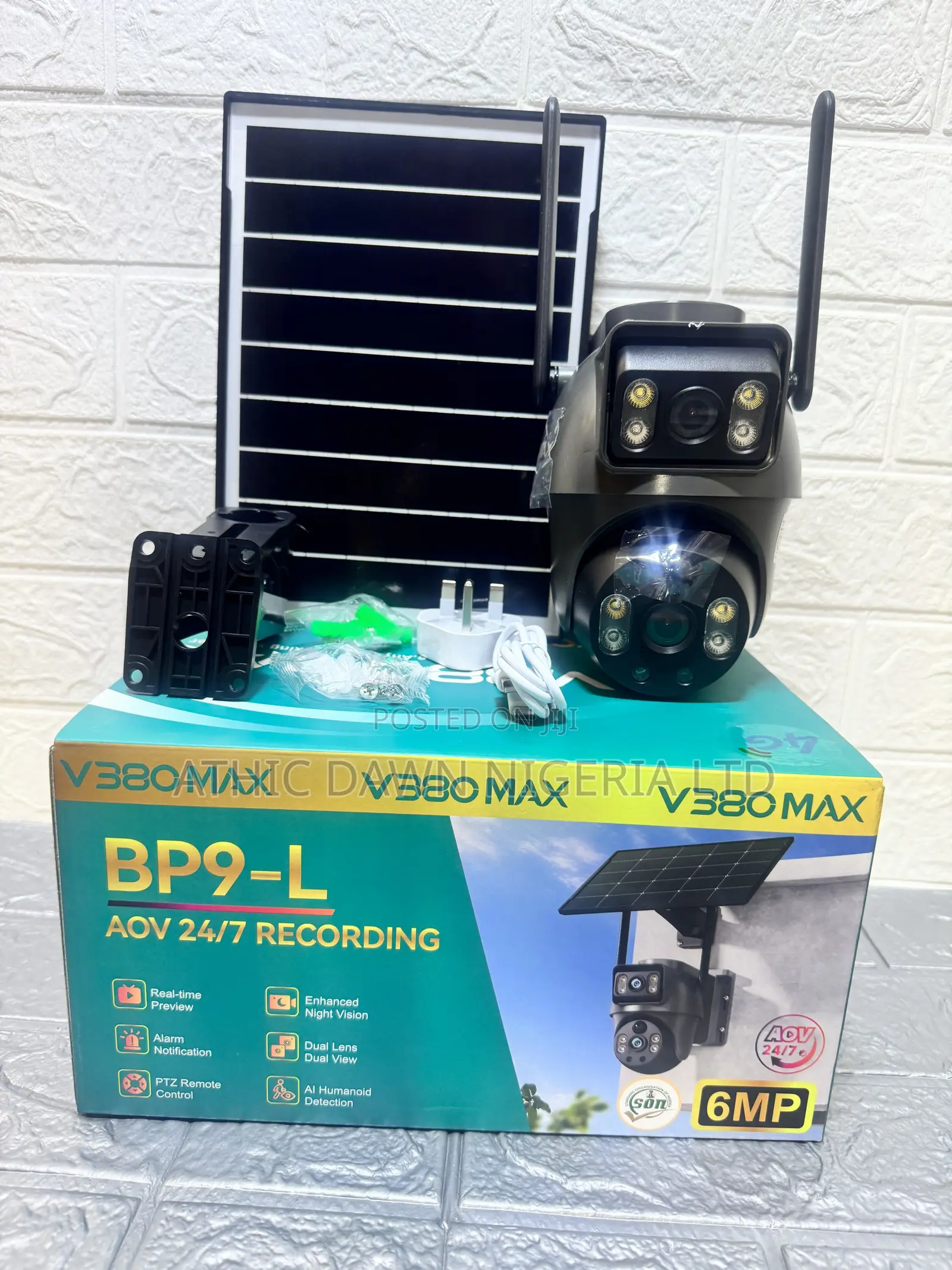 V380 Max Dual Lens Solar CCTV Camera